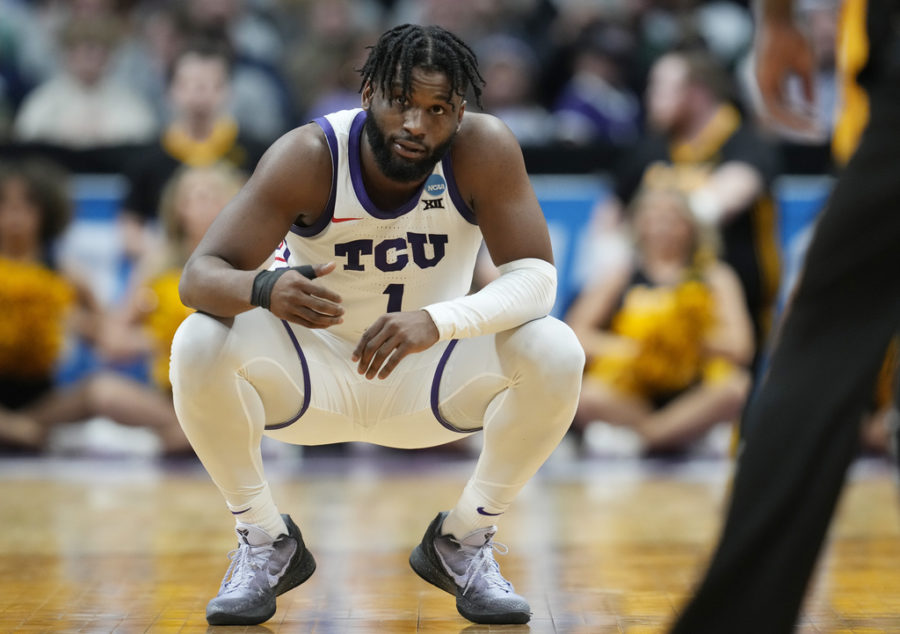TCU guard Mike Miles Jr. looks on during a break in the second half of the teams first-round college basketball game against Arizona State in the mens NCAA Tournament on Friday, March 17, 2023, in Denver. (AP Photo/David Zalubowski)