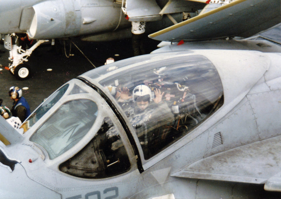 This image provided by Betty Seaman shows Navy A-6 Intruder pilot Jim Seaman. Navy Capt. Jim Seaman died of lung cancer at the age of 61. (Betty Seaman via AP)