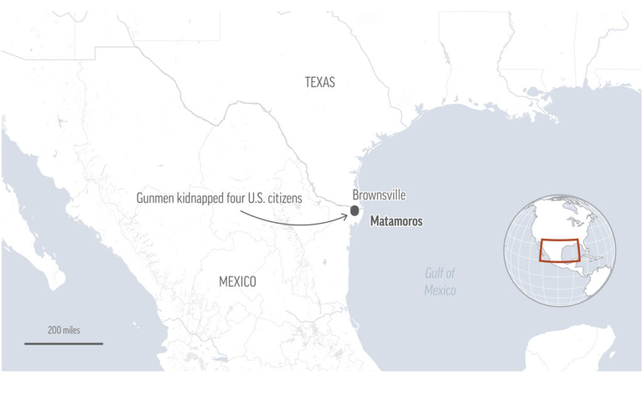 Gunmen kidnapped four U.S. citizens who crossed into Mexico from Texas last week to buy medicine and got caught in a shootout.