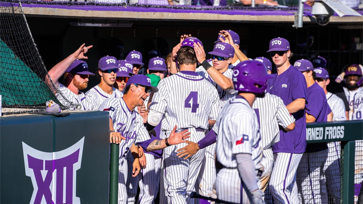 No. 25 TCU baseball piles on runs, evens series against UNC Wilmington