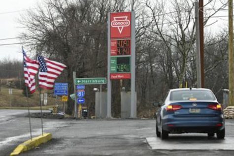 Gas prices may top $4 again this summer. Prices increased last year as seen on the Conoco sign in Mahanoy City, Pa. on March 6, 2022. (Jacqueline Dormer/Republican-Herald via AP)