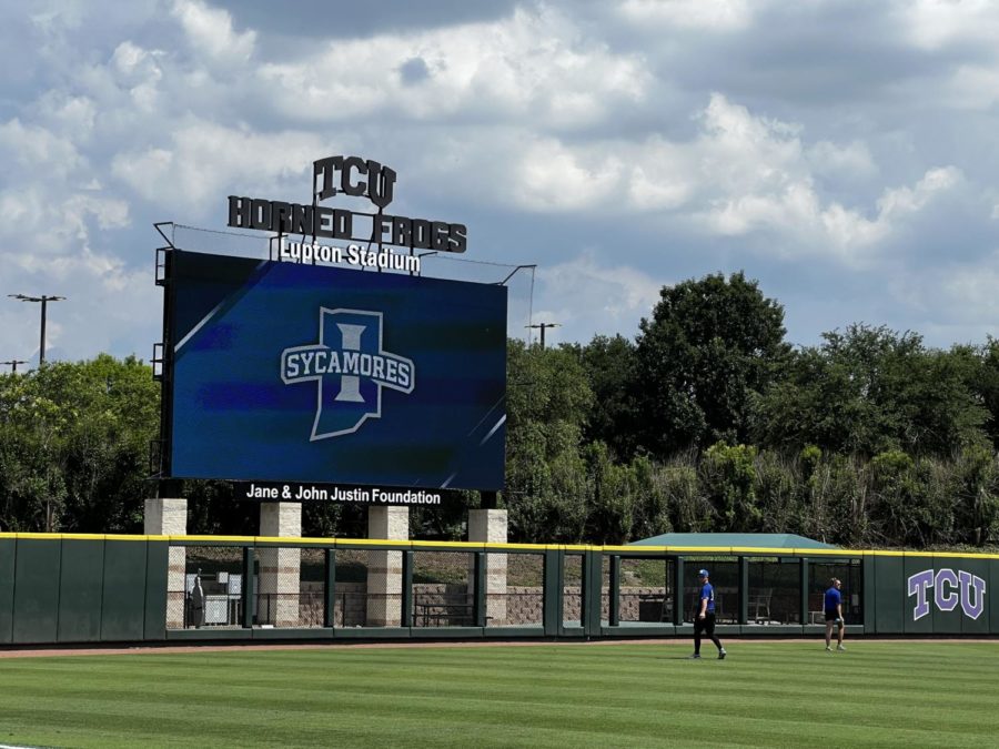 Indiana State practices at Lupton Baseball Stadium ahead of the Fort Worth Super Regional on June 8, 2023.