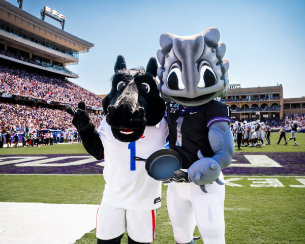 The Texas Christian University Football Team won the 2023 “Iron Skillet” 34-17 at Amon G. Carter Stadium in Fort Worth, Texas, Sept. 23, 2023. (TCU 360/Shane Manson)