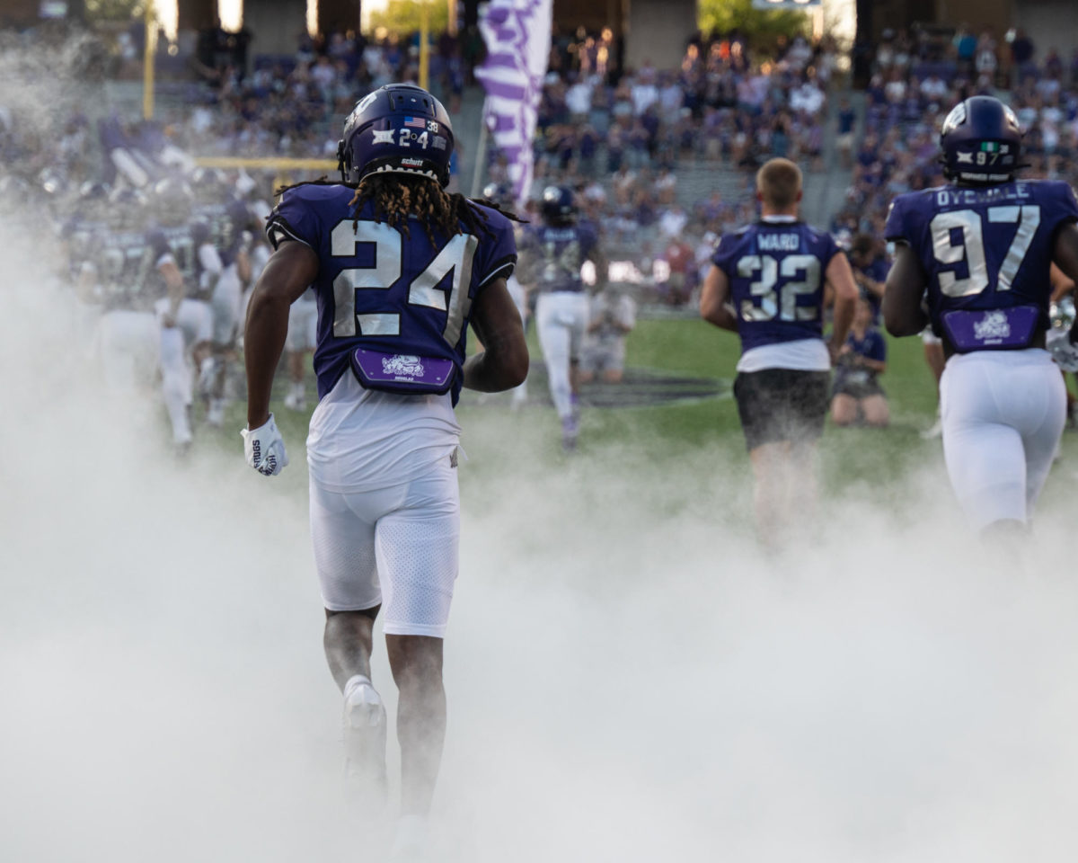 Texas Christian University cornerback Avery Helm takes the field at Amon G. Carter Stadium in Fort Worth, Texas, Sept. 9, 2023. The TCU Horned Frogs beat the Nicholls State Colonels 41-6. (TCU 360/ Shane Manson)