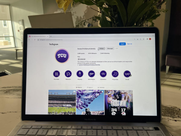 TCU social media profiles ranked No. 3 in social media engagement in a poll conducted by Rival IQ, a social media firm. (Abby McCutchan/Staff Writer)