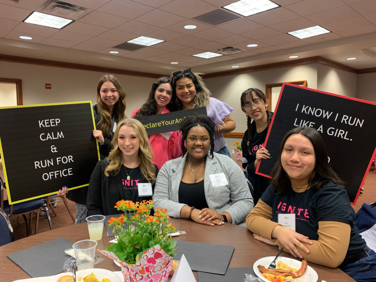 Ignite members attend the Young Women Run Conference in Austin, Texas, to lobby for Texas Senate Bill 379, which would eliminate a tax on period products. (Abby McCutchan/Staff Writer)