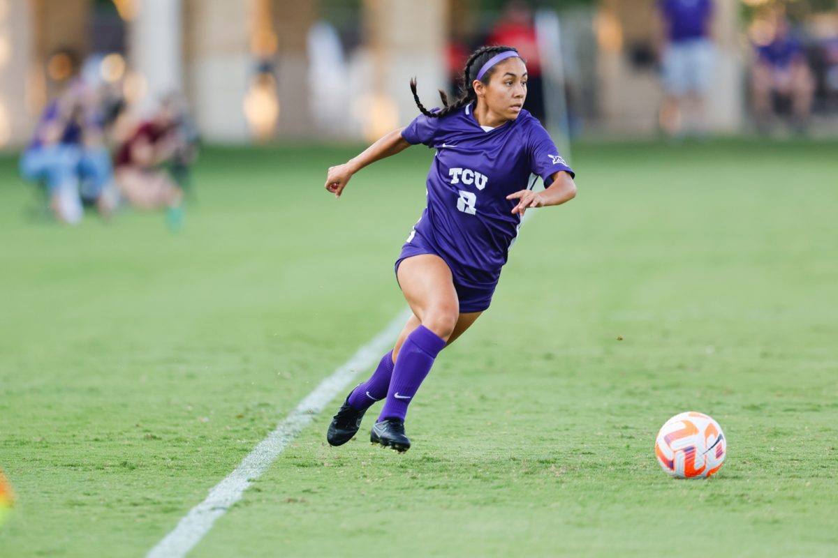 Oli Peña and TCUs womens soccer team look to bounce back from a winless streak at the start of the season in their match against Texas A&M. (photo courtesy of: go frogs.com/Sharon Ellman)