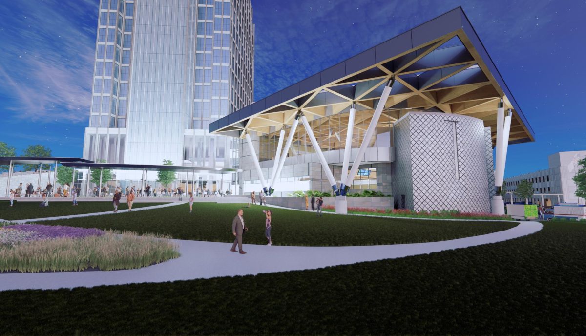 Artistic rendering of new city hall (Courtesy of the City of Fort Worth). 