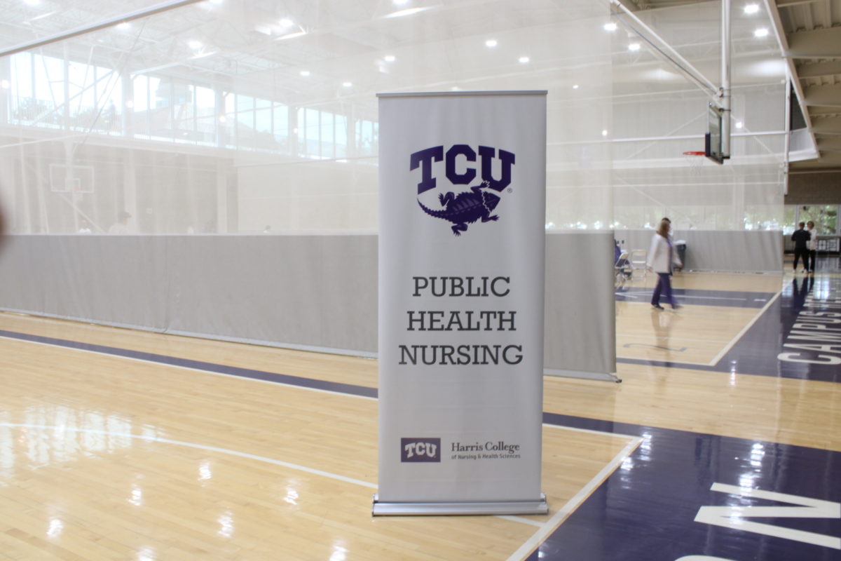 TCU Harris College of Nursing & Health Sciences offers free flu shot clinic to student, staff, and faculty on campus. (Sasha Chapman/Staff Writer)