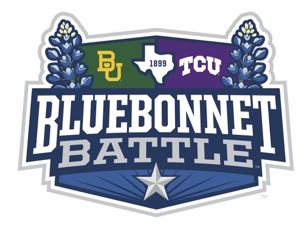The logo of the official naming of the annual rivalry game between TCU and Baylor: the Bluebonnet Battle. (Photo courtesy of: the Baylor press kit)