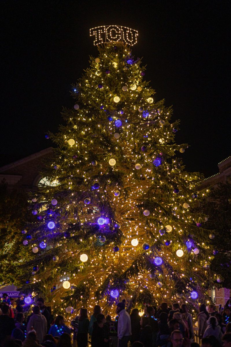 TCU Christmas tree lighting. 