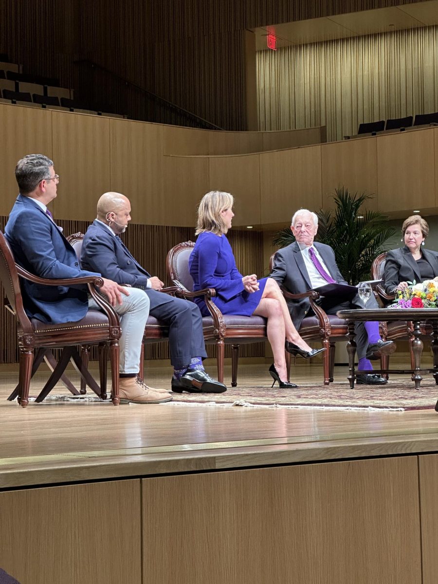 The panel of journalists at the Schieffer Symposium on Tuesday, Nov. 7.