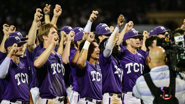 TCU vs Indiana State baseball NCAA Super Regional game during the Fort Worth Super Regional at Lupton Stadium on the TCU campus in Fort Worth, Texas on June 10, 2023. 