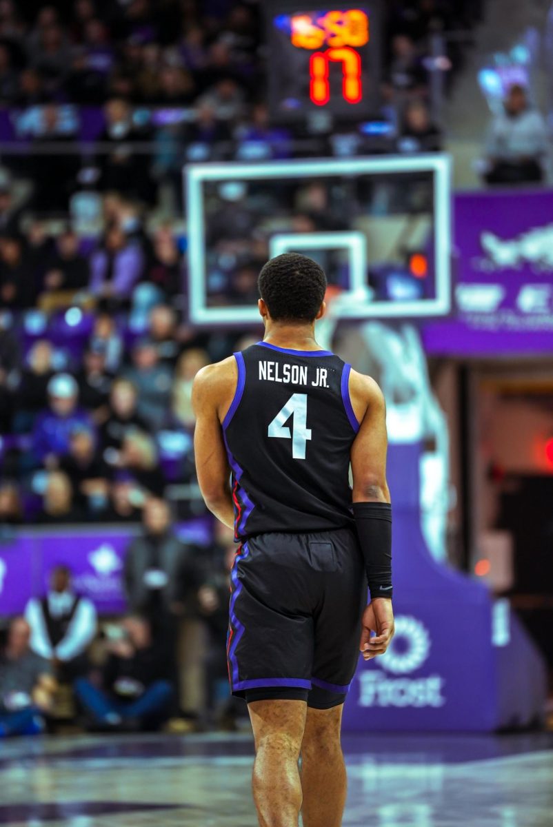 NCAA college basketball game vs Iowa, Saturday, Jan. 20, 2024, in Fort Worth, Texas.