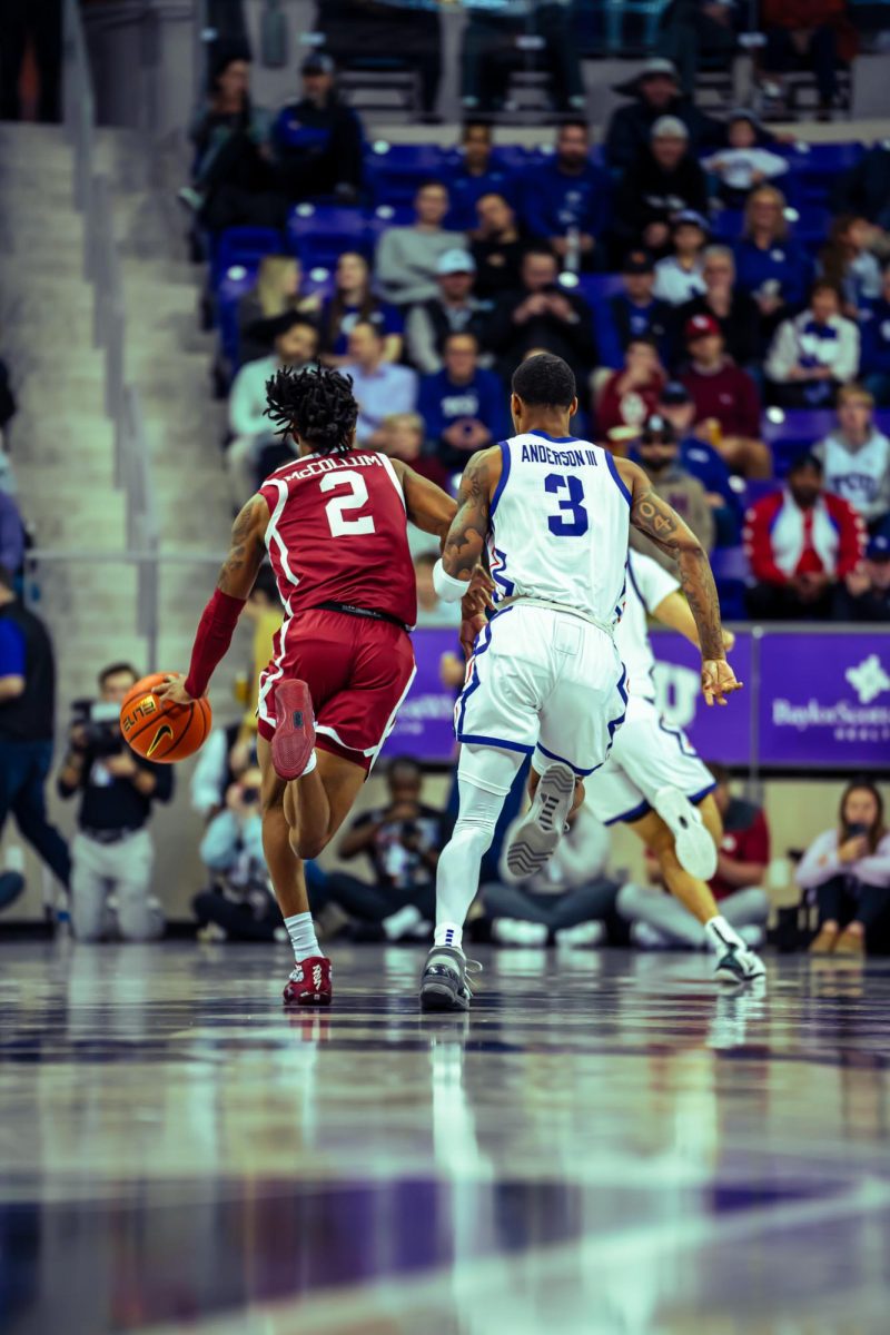 NCAA college basketball game vs OU, Saturday, Jan. 10, 2024, in Fort Worth, Texas.