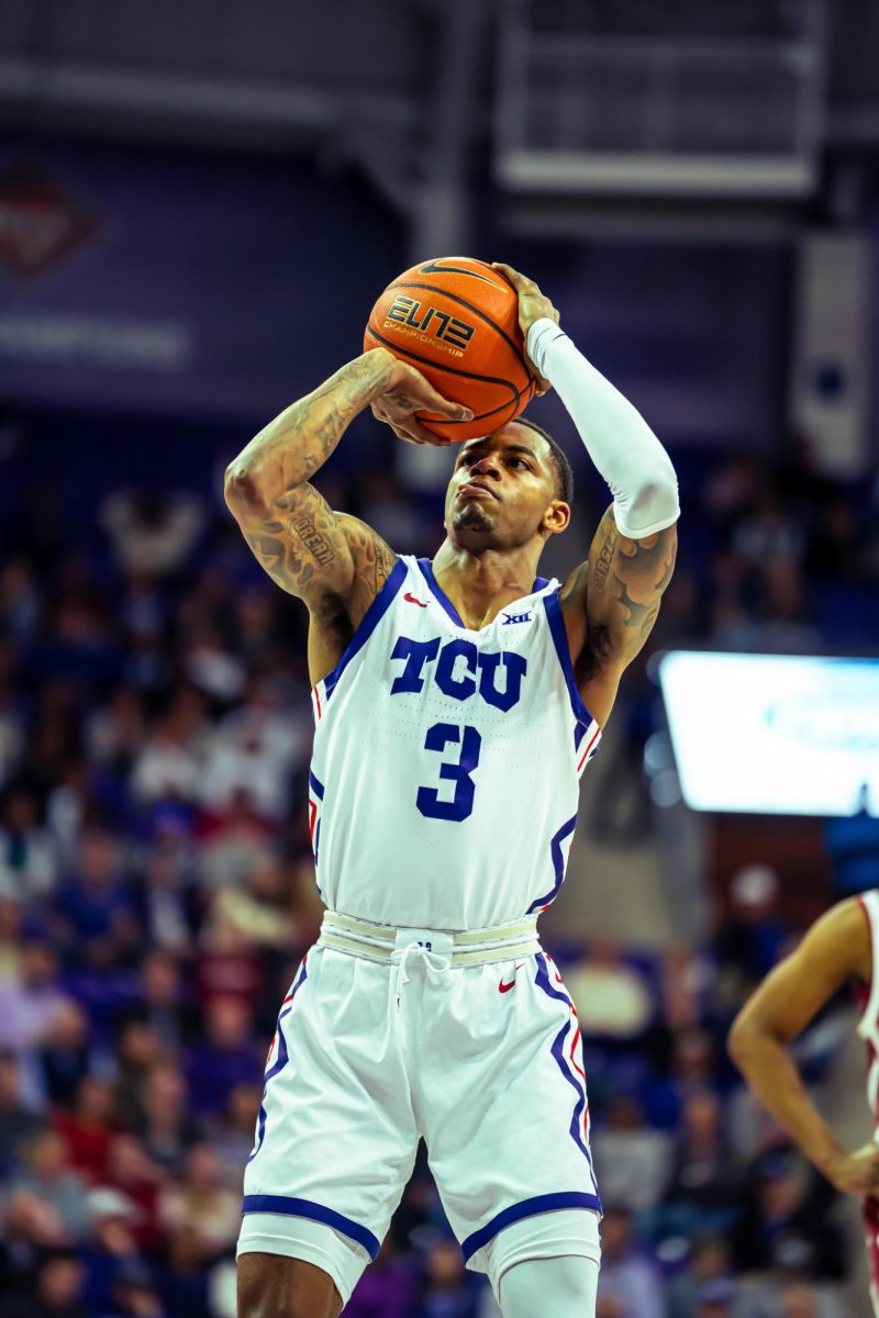 NCAA college basketball game vs OU, Saturday, Jan. 13, 2024, in Fort Worth, Texas.