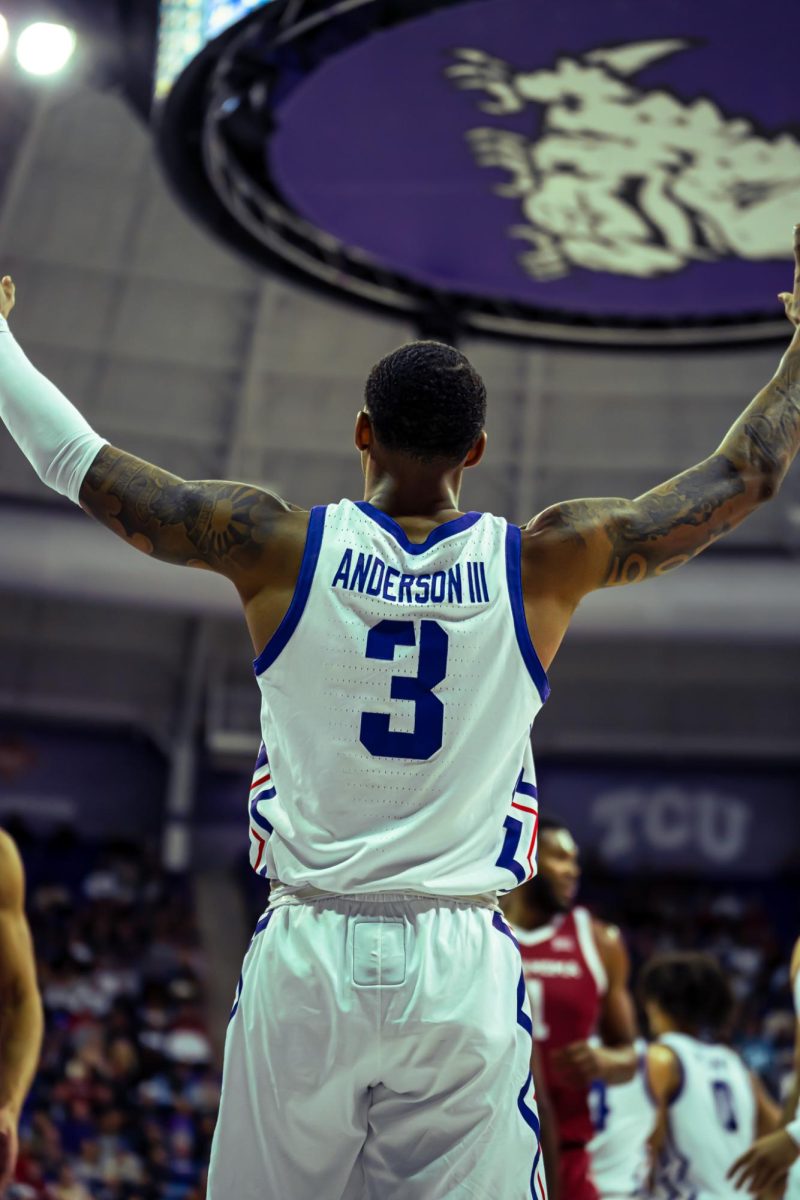 NCAA college basketball game vs OU, Saturday, Jan. 13, 2024, in Fort Worth, Texas.