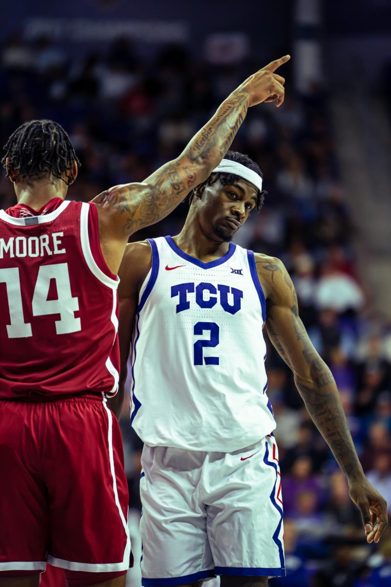 NCAA college basketball game vs OU, Saturday, Jan. 13, 2024, in Fort Worth, Texas.