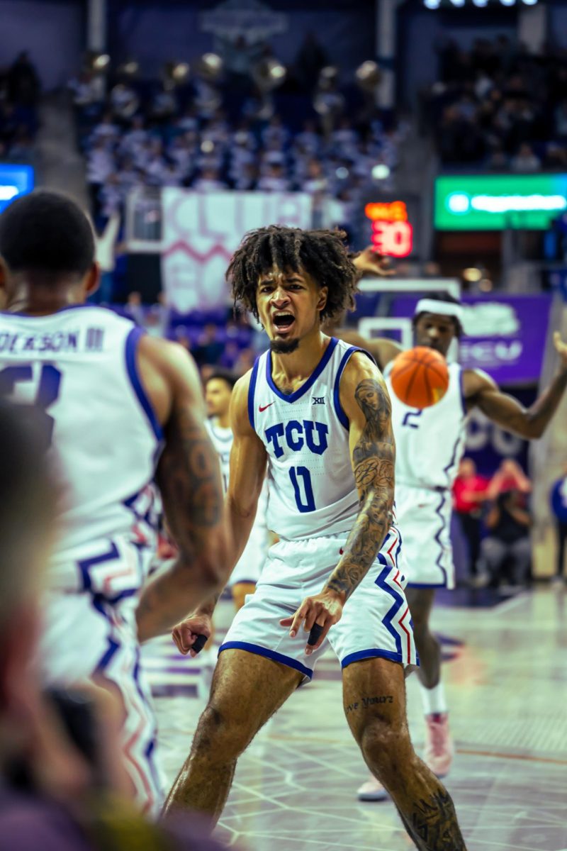 NCAA college basketball game vs OU, Saturday, Jan. 13, 2024, in Fort Worth, Texas.