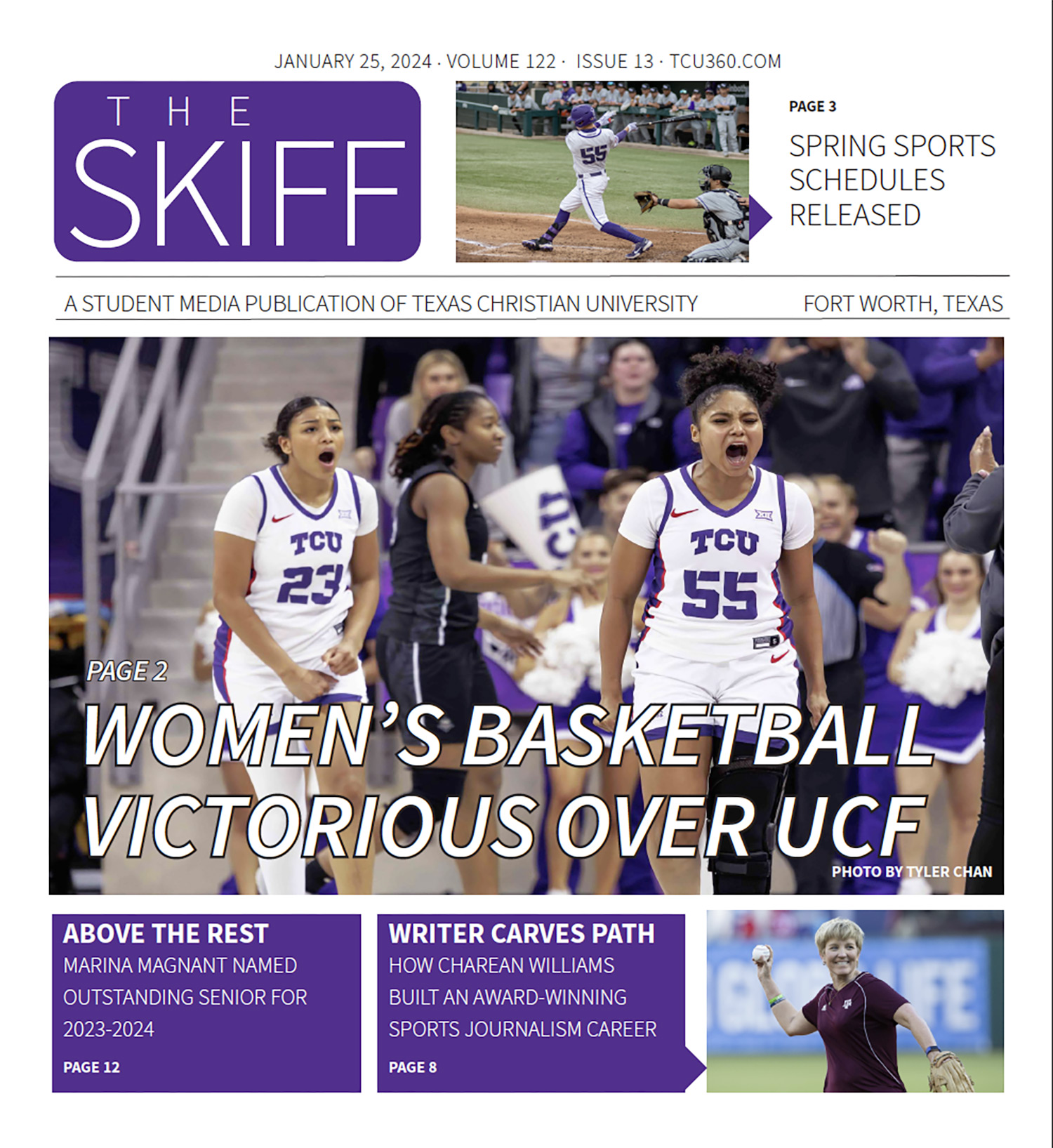 The Skiff Spring sports schedules, writer carves path TCU 360