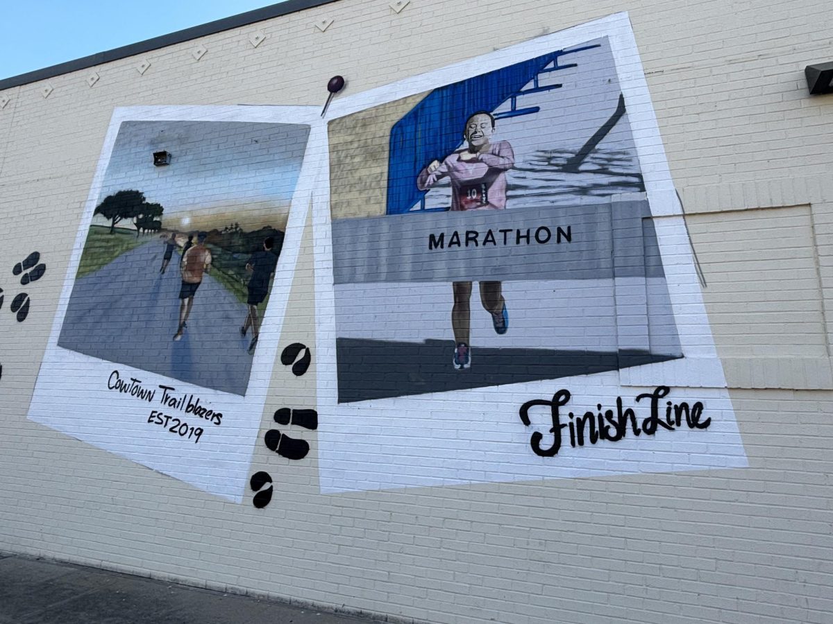 The Cowtown Marathon was established in 1979. The new headquarters, on S. Hills Avenue, features murals that commemorate its impact on the community. (Micah Pearce/Staff Photographer)