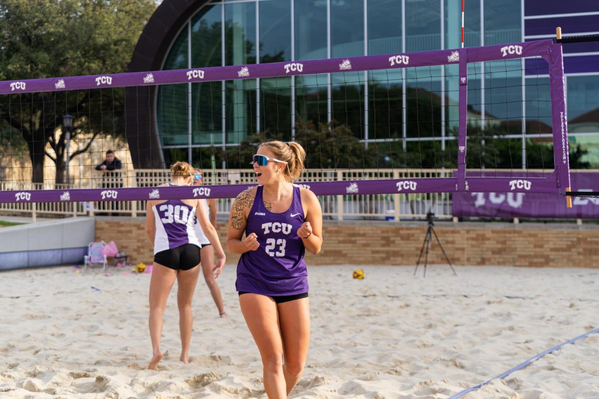 TCU beach volleyball is preparing for the Horned Frog Challenge. (Photo courtesy of gofrogs.com)