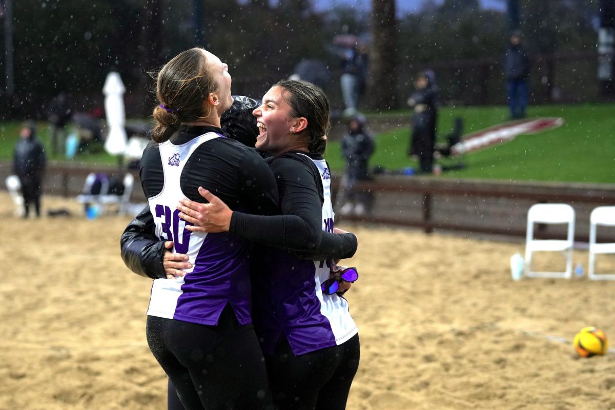 TCUs Beach Volleyball took home three wins at the Battle of the Bay. (Photo courtesy of gofrogs.com)