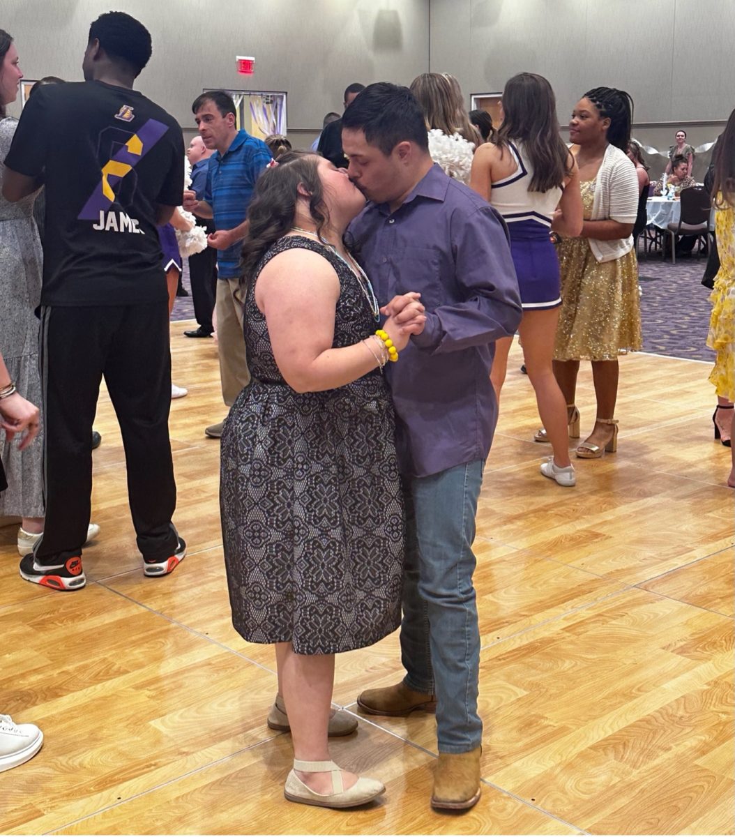 Attendees dance together during the tenth annual ‘Chance to Dance.’ Several TCU cheerleaders made a surprise guest appearance for the event. 