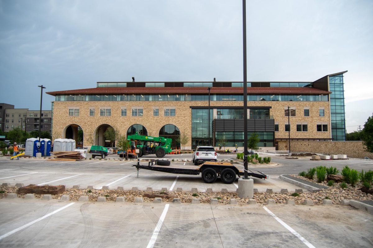 Backside view of construction at the Burnett School of Medicine in Fort Worth, Tx on April 26, 2024. (Lance Sanders / TCU360 Photographer)