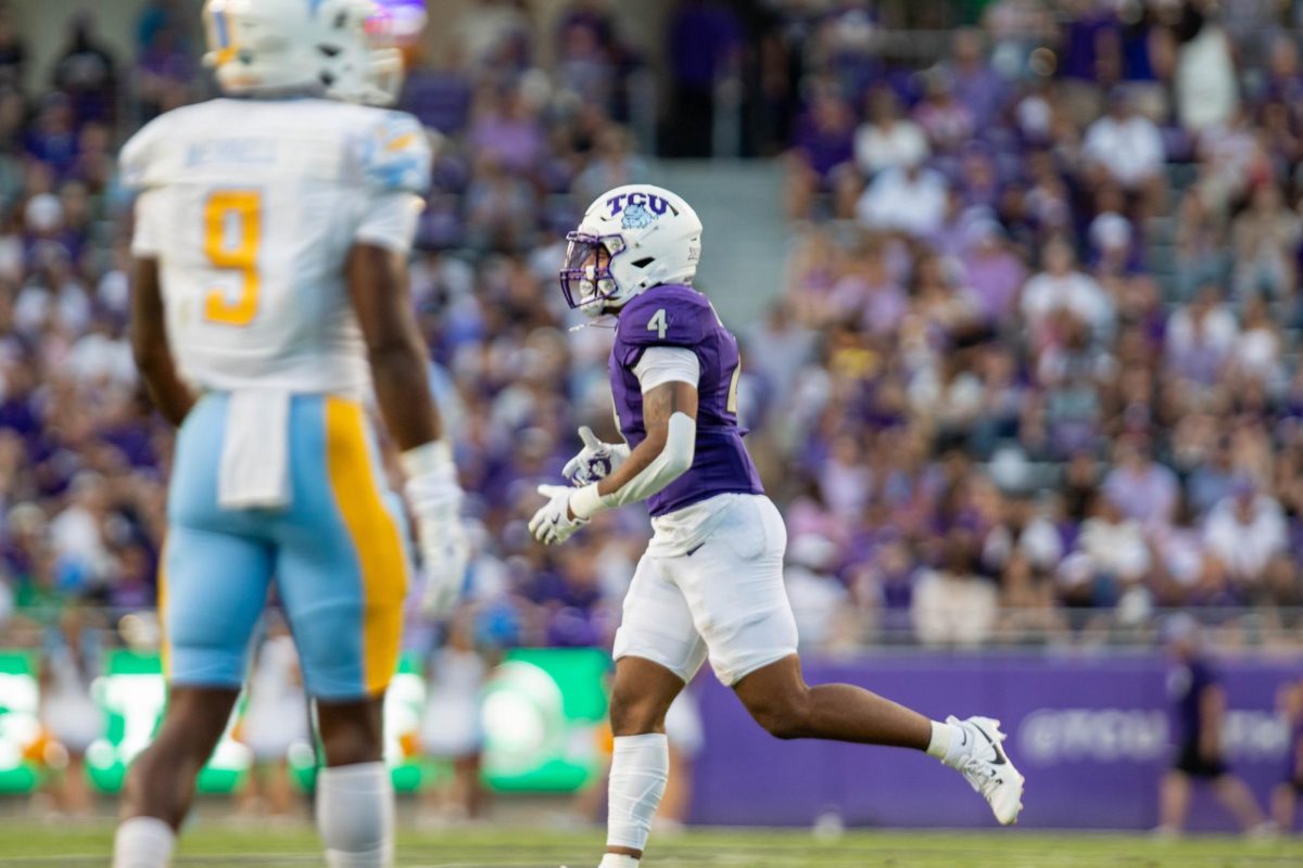 Cam Cook running back after a failed attempt trying to score against LIU.