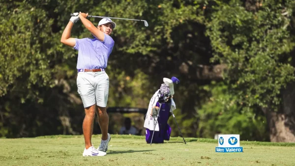 Scott Roden led the Frogs with a top-20 finish for the second-straight tournament. Roden made five birdies and shot an even-par 72 on Monday. (Photo courtesy of gofrogs.com)