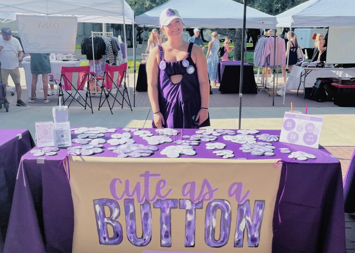 Lindsey Young with her table at the Shaddock Market. 