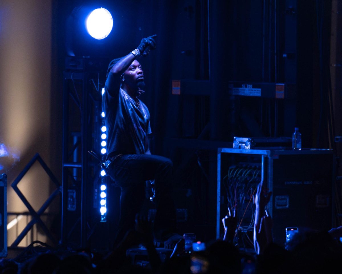 Offset performs a concert at the Kelly Alumni Visitors Center Lawn. Sept. 27, 2024. (TCU 360 Photo by Shane Manson)