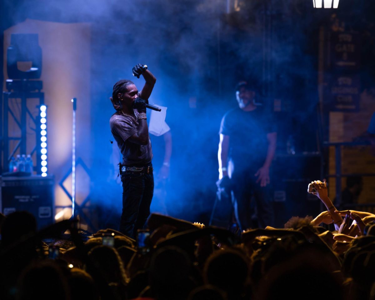 Offset performs a concert at the Kelly Alumni Visitors Center Lawn. Sept. 27, 2024. (TCU 360 Photo by Shane Manson)