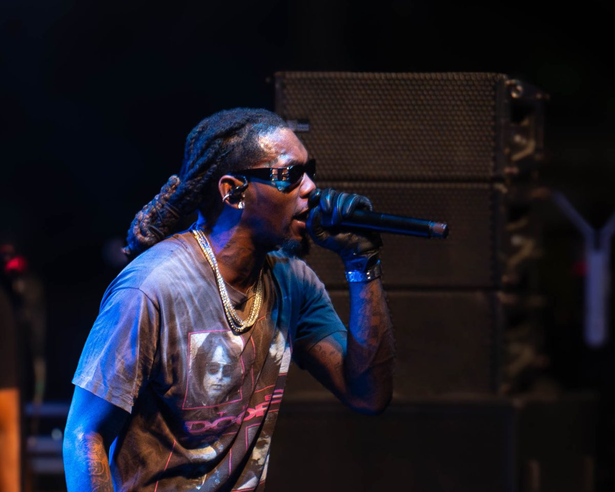 Offset performs a concert on the Kelly Lawn. Sept. 27, 2024. (TCU 360 Photo by Shane Manson)