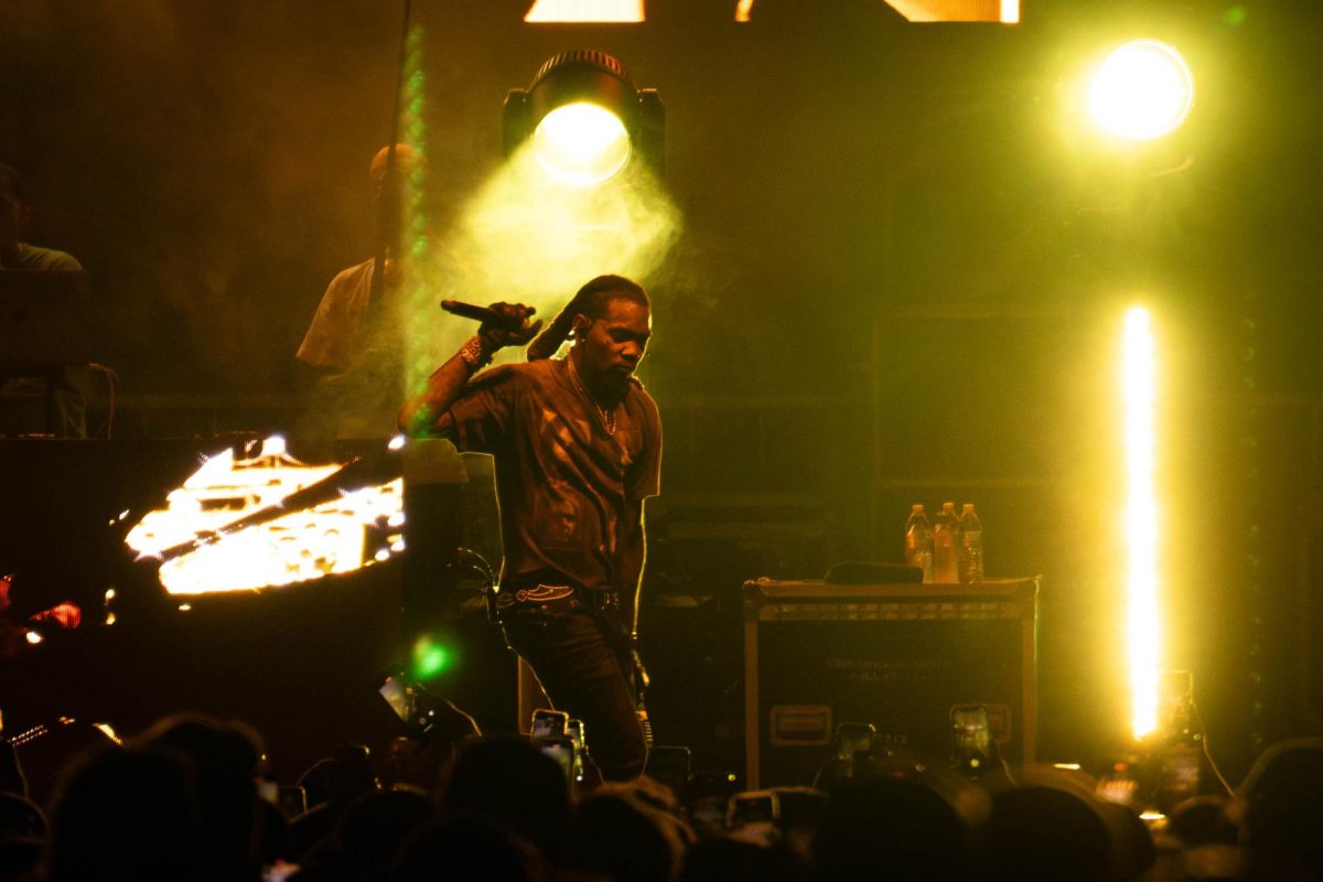 Offset performs a concert at the Kelly Alumni Visitors Center Lawn. Sept. 27, 2024. (TCU 360 Photo by Shane Manson)