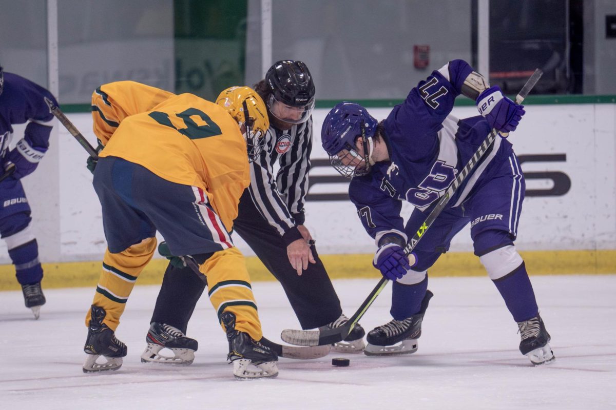 The TCU Horned Frog hockey team beat the Baylor Bears Sept. 13, 2024, at the StarCenter in Mansfield, TX. (TCU 360 Photo by Shane Manson)