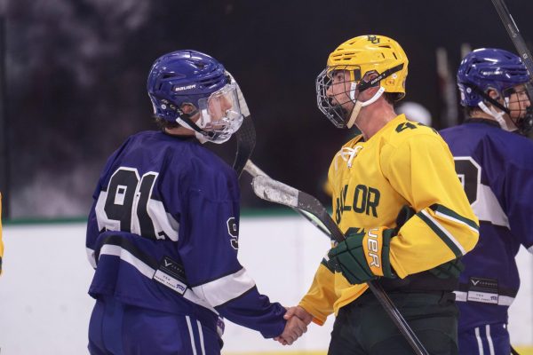 The TCU Horned Frog hockey team beat the Baylor Bears Sept. 13, 2024, at the StarCenter in Mansfield, TX. (TCU 360 Photo by Shane Manson)