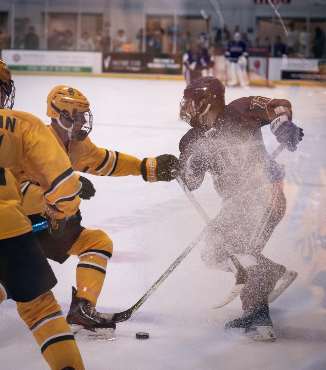 The TCU Horned Frog hockey team beat the Baylor Bears Sept. 13, 2024, at the StarCenter in Mansfield, TX. (TCU 360 Photo by Shane Manson)