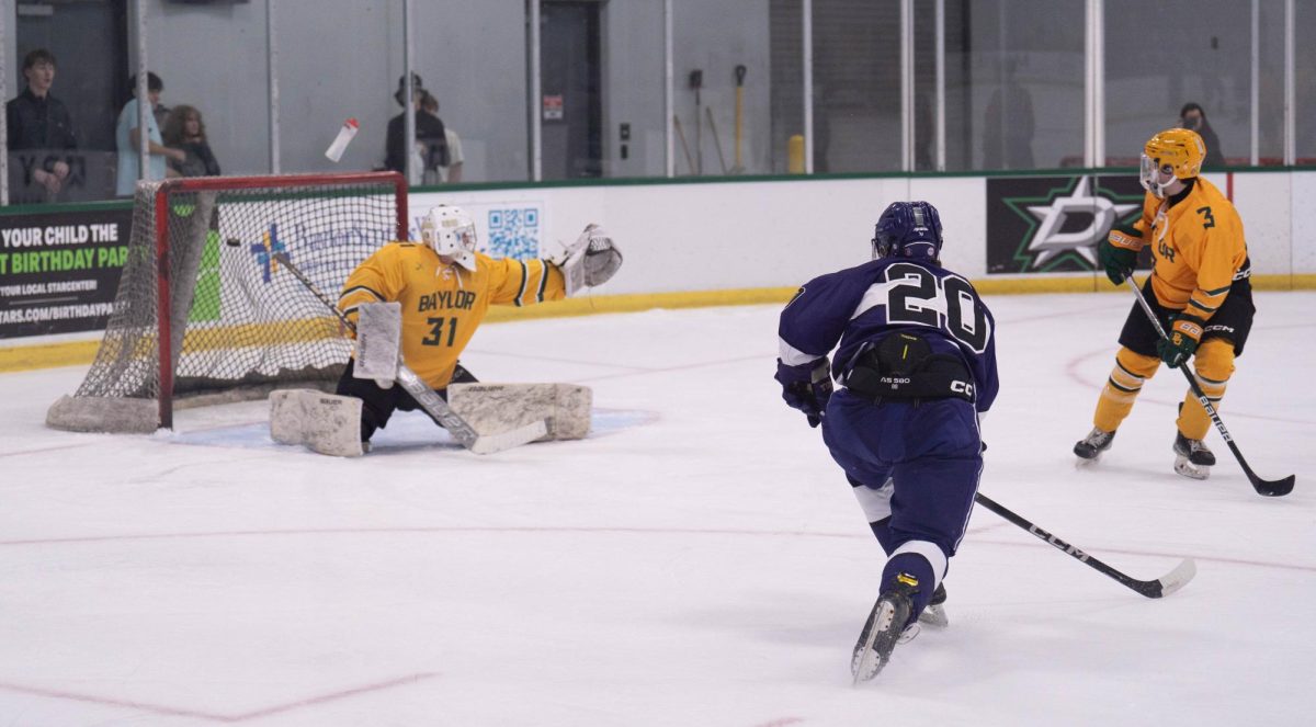 The TCU Horned Frog hockey team beat the Baylor Bears Sept. 13, 2024, at the StarCenter in Mansfield, TX. (TCU 360 Photo by Shane Manson)