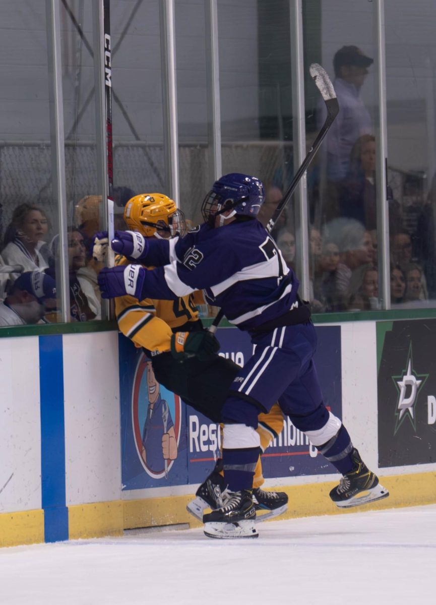 The TCU Horned Frog hockey team beat the Baylor Bears Sept. 13, 2024, at the StarCenter in Mansfield, TX. (TCU 360 Photo by Shane Manson)