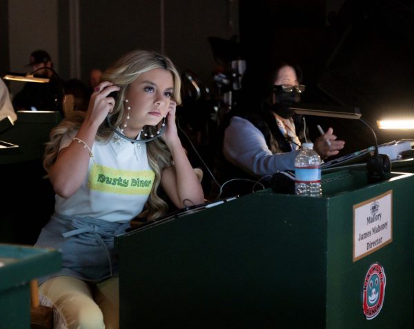 Mahoney directing an episode of Disney Channel's "Bunk'd" (Source: Tina Thorpe, Still Photographer with It’s a Laugh Productions.)