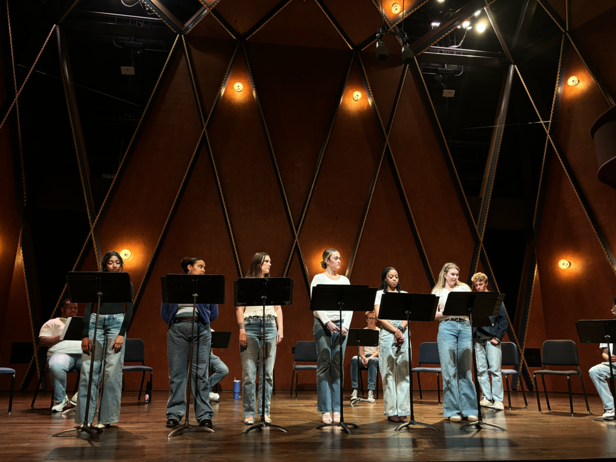 TCU theatre students performing at the PepsiCo Recital Hall. Courtesy of Nissi Sigei. 