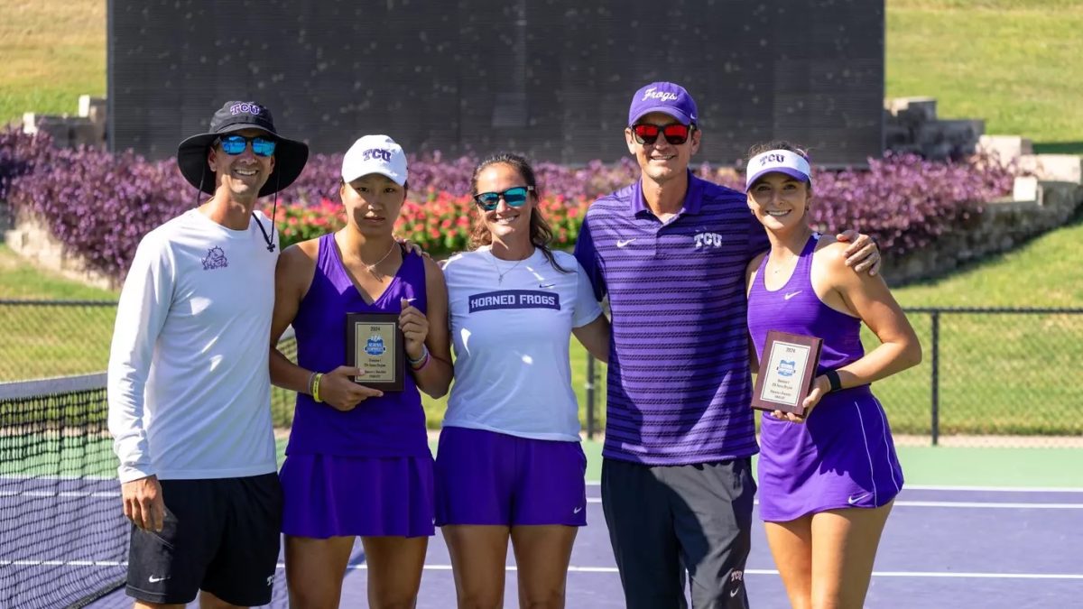 TCU women's tennis placing second in the doubles draw at the 2024 ITA Texas Regionals. (Courtesy of GoFrogs.com)