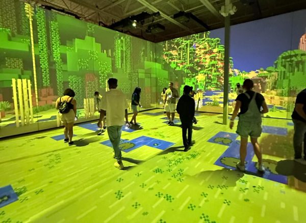 Guests of the Minecraft Experience collected items from different biomes taken directly from the game. (Andrew Lindsey)