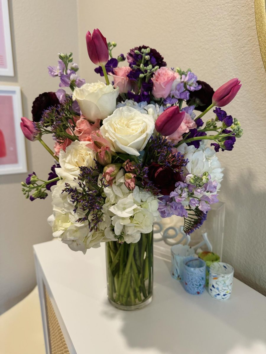 Floral arrangement by The A's Bouquets.