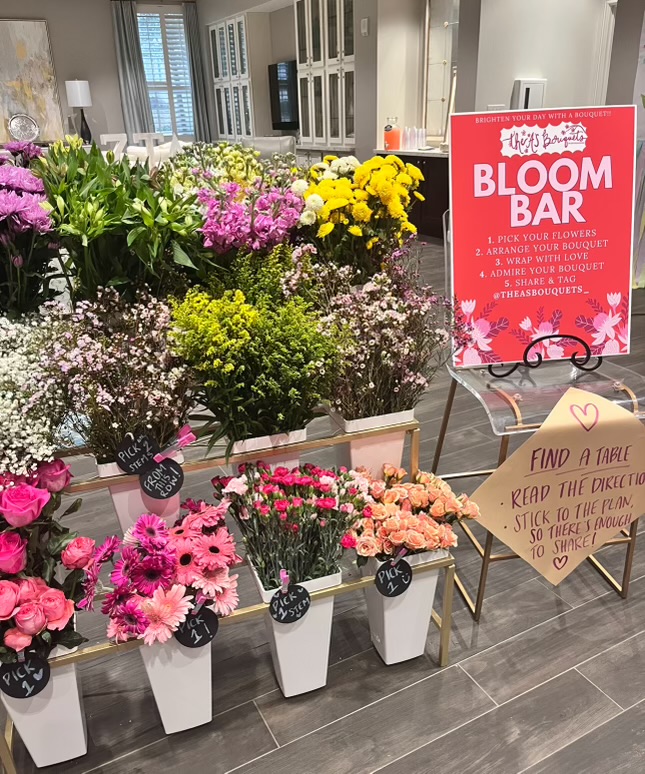 The A's Bouquets Bloom Bar.