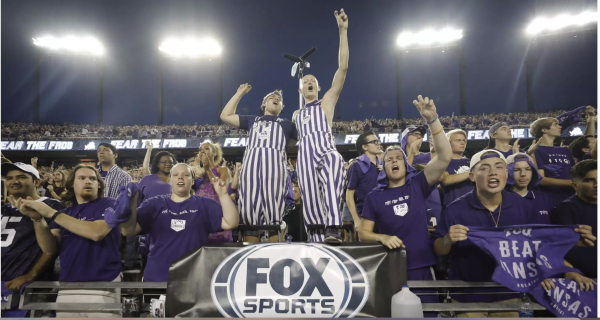 The Dutchmen are always seen standing at the very front of the student section.