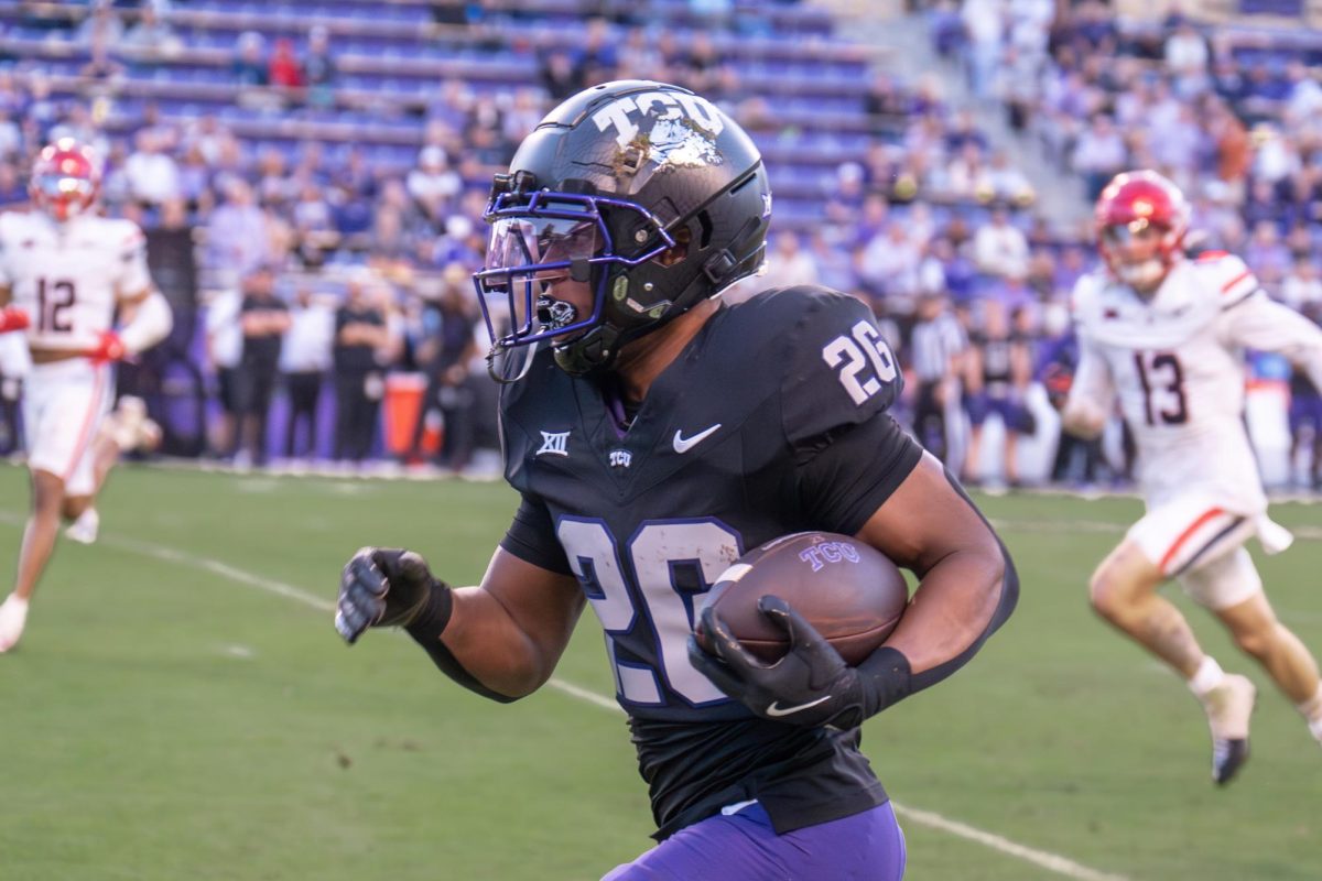 Jeremy Payne advances the ball at Amon G. Carter Stadium, Nov. 23, 2024. The TCU Horned Frogs beat the Arizona Wildcats 49-28. (TCU 360 Photo by Shane Manson)