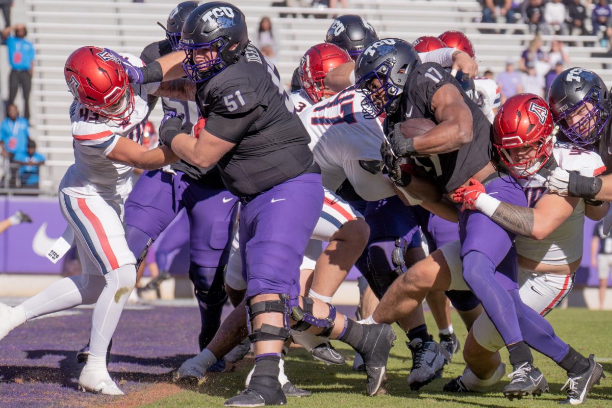 Trent Battle runs the ball at Amon G. Carter Stadium, Nov. 23, 2024. The TCU Horned Frogs beat the Arizona Wildcats 49-28. (TCU 360 Photo by Shane Manson)